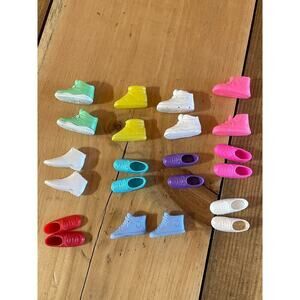 Lot of 11  pairs of Vintage Barbie Shoes. Sneaker style. Rubber &Plastic.Colors!